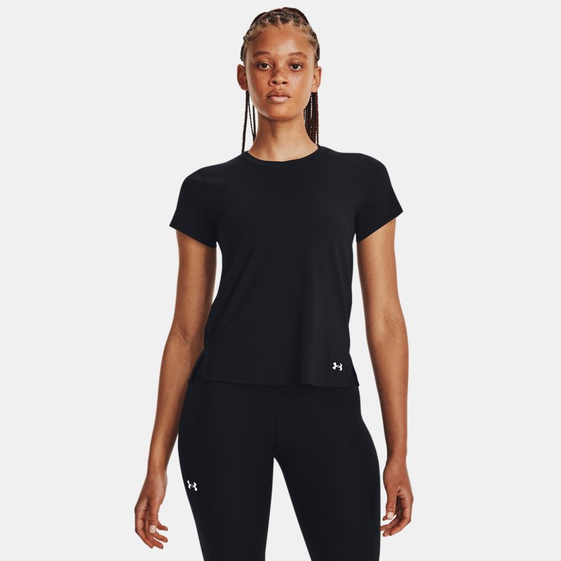 Camiseta Under Armour Iso-Chill Laser para mujer Negro / Negro / Reflectante L